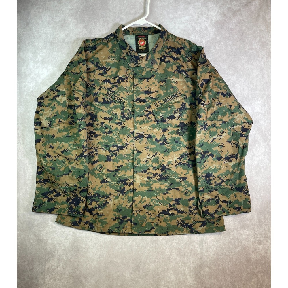VINTAGE US Military Jacket Mens Medium American Apparel Combat Woodland Camo 90s
